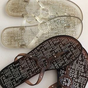 Michael Kors jelly sandals/flip-flops (2 pairs)